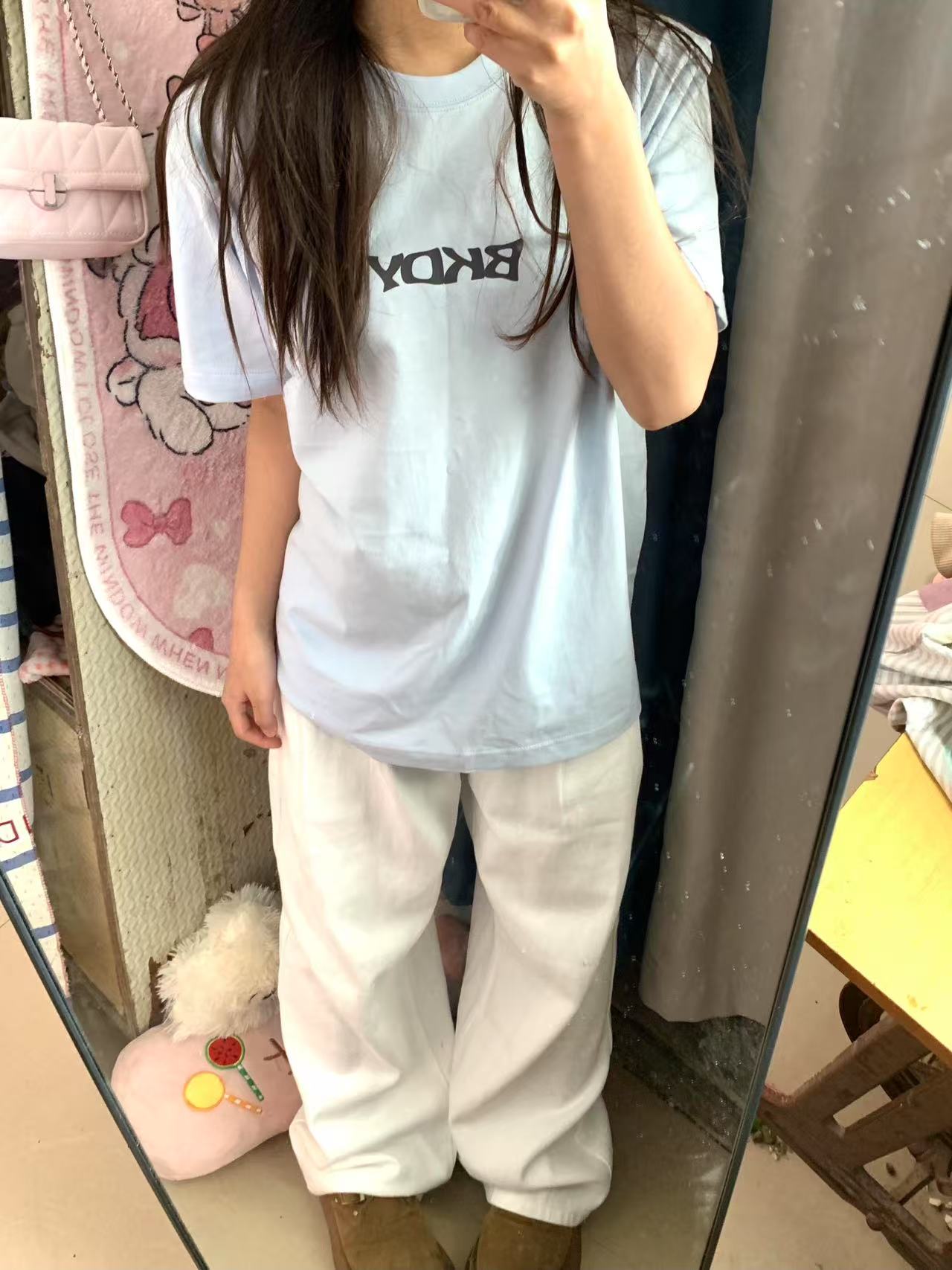 High-quality pure cotton 200g 100% cotton combed tight high-quality workmanship short-sleeved T-shirt for women