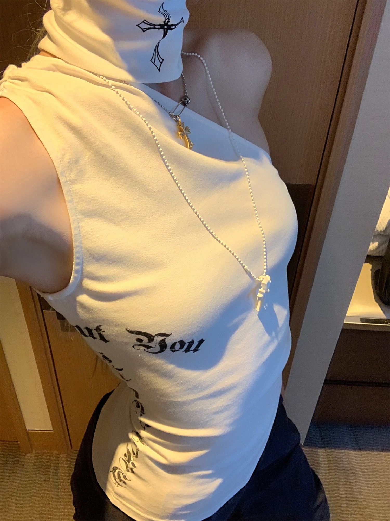 260g modal 1x1 with neck cover cross slim shoulder vest hot girl slim sleeveless top