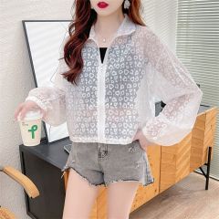 實拍2025春夏季新款質量短款拉鏈襯衫工藝立領長袖防曬衣女