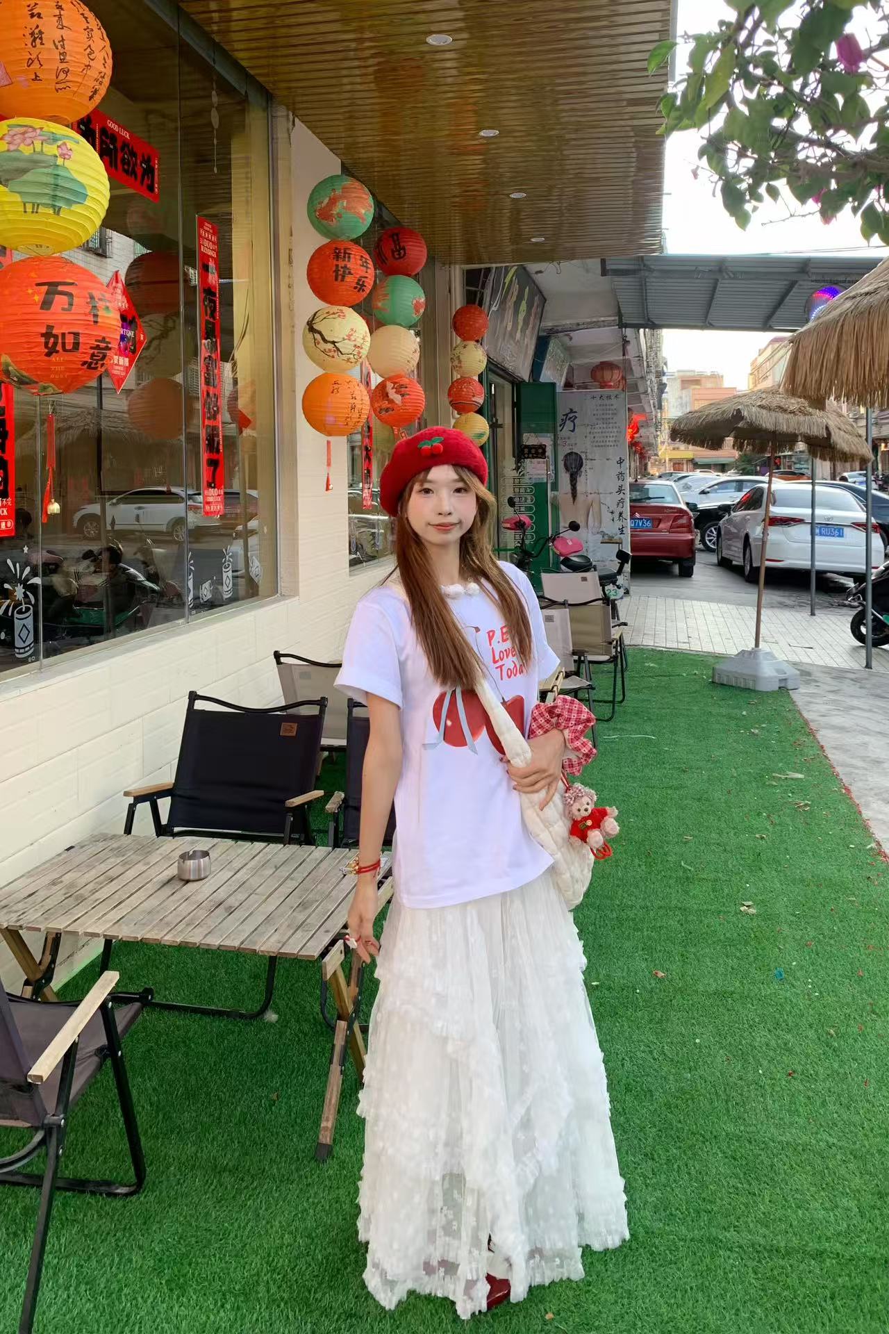High-quality pure cotton 200g 100% cotton combed tight high-quality workmanship short-sleeved T-shirt for women