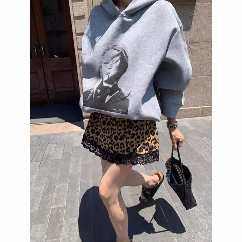 Original quality hooded long-sleeved sweatshirt for women's autumn new American retro top