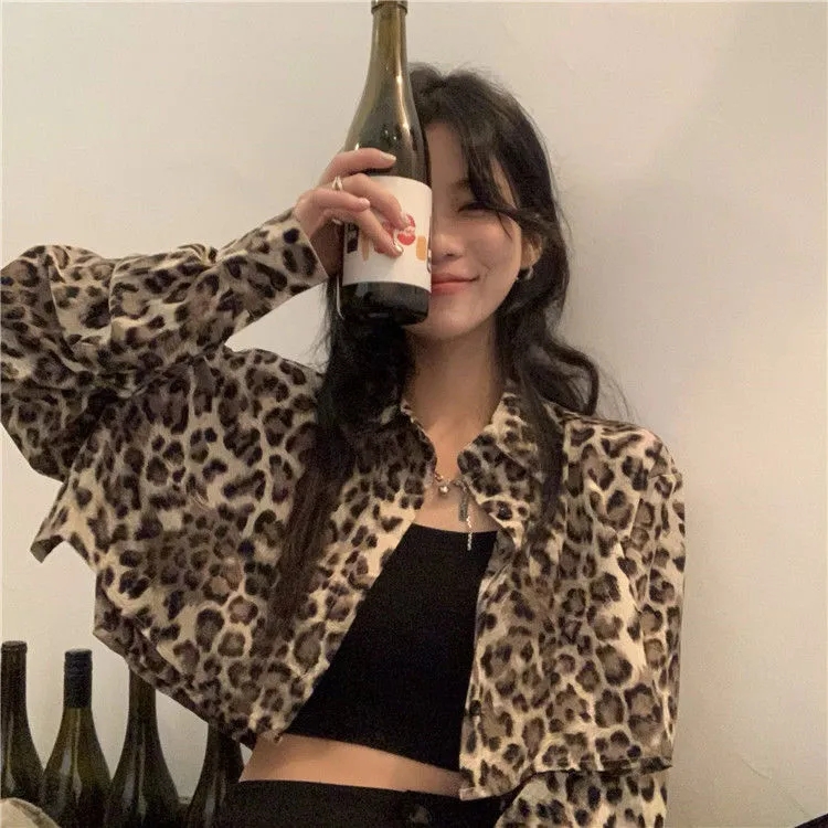 豹紋小外套女辣妹短款外搭開衫薄款長袖防曬服上衣2025年夏季新款