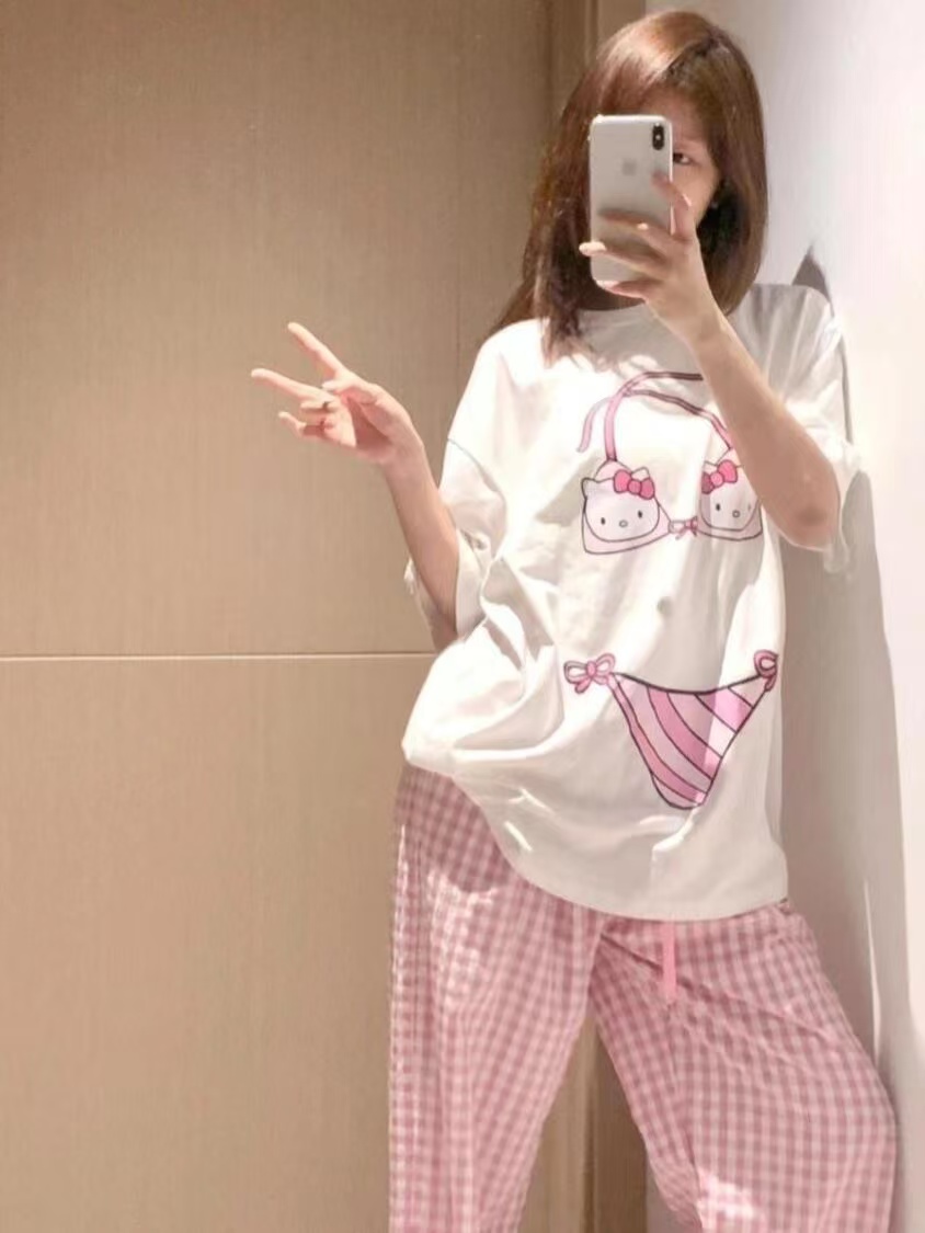 High-quality pure cotton 200g 100% cotton combed tight high-quality workmanship short-sleeved T-shirt for women