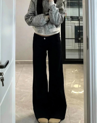 Black Mini Skirt Women 2025 Spring New Petite Size Elastic High-Waisted Slimming A-Line Skirt