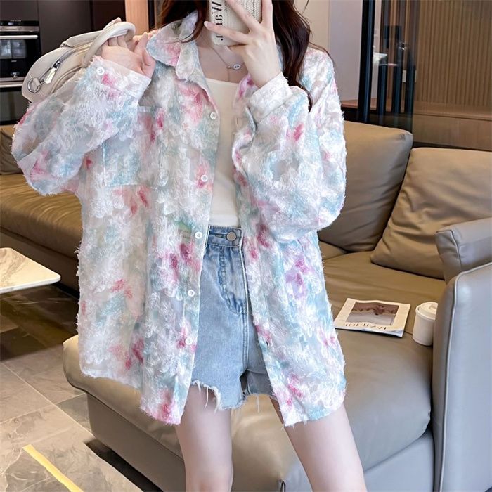 實拍2025春夏季原版質量中長款開衫防曬襯衫流蘇外套女