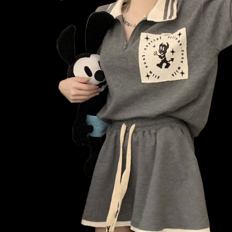 高級感時裝套裝減齡茶系穿搭小個子網紅夏季新款炸街兩件套女