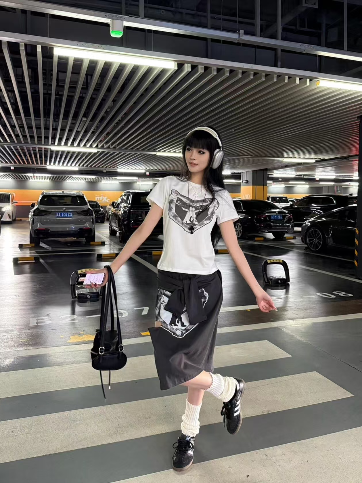 High-quality pure cotton 210g 40 pieces Odale 92 cotton 8 spandex printed hot girl slim short-sleeved T-shirt for women