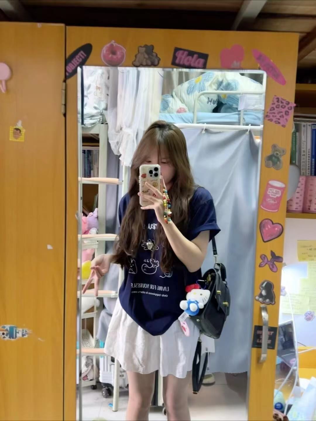 High-quality pure cotton 200g 100% cotton combed tight high-quality workmanship short-sleeved T-shirt for women