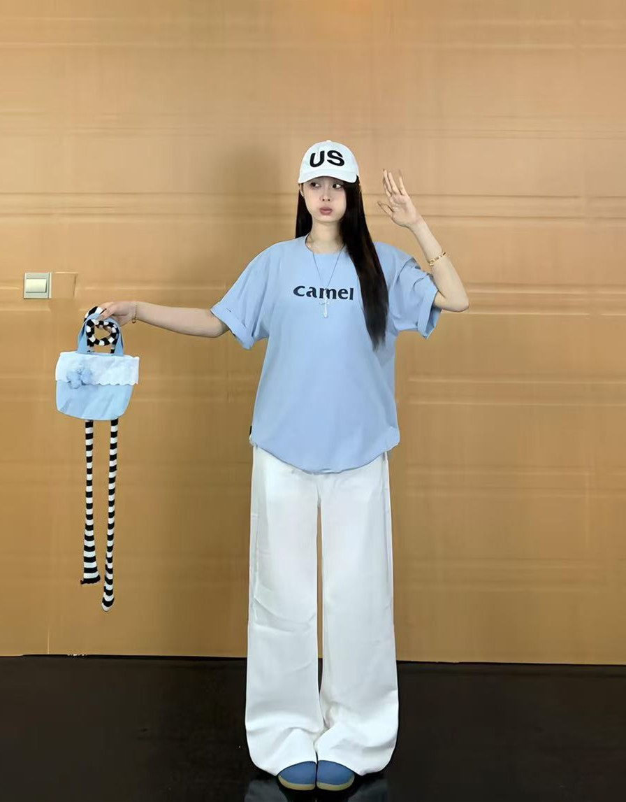 High-quality pure cotton 200g 100% cotton combed tight high-quality workmanship short-sleeved T-shirt for women