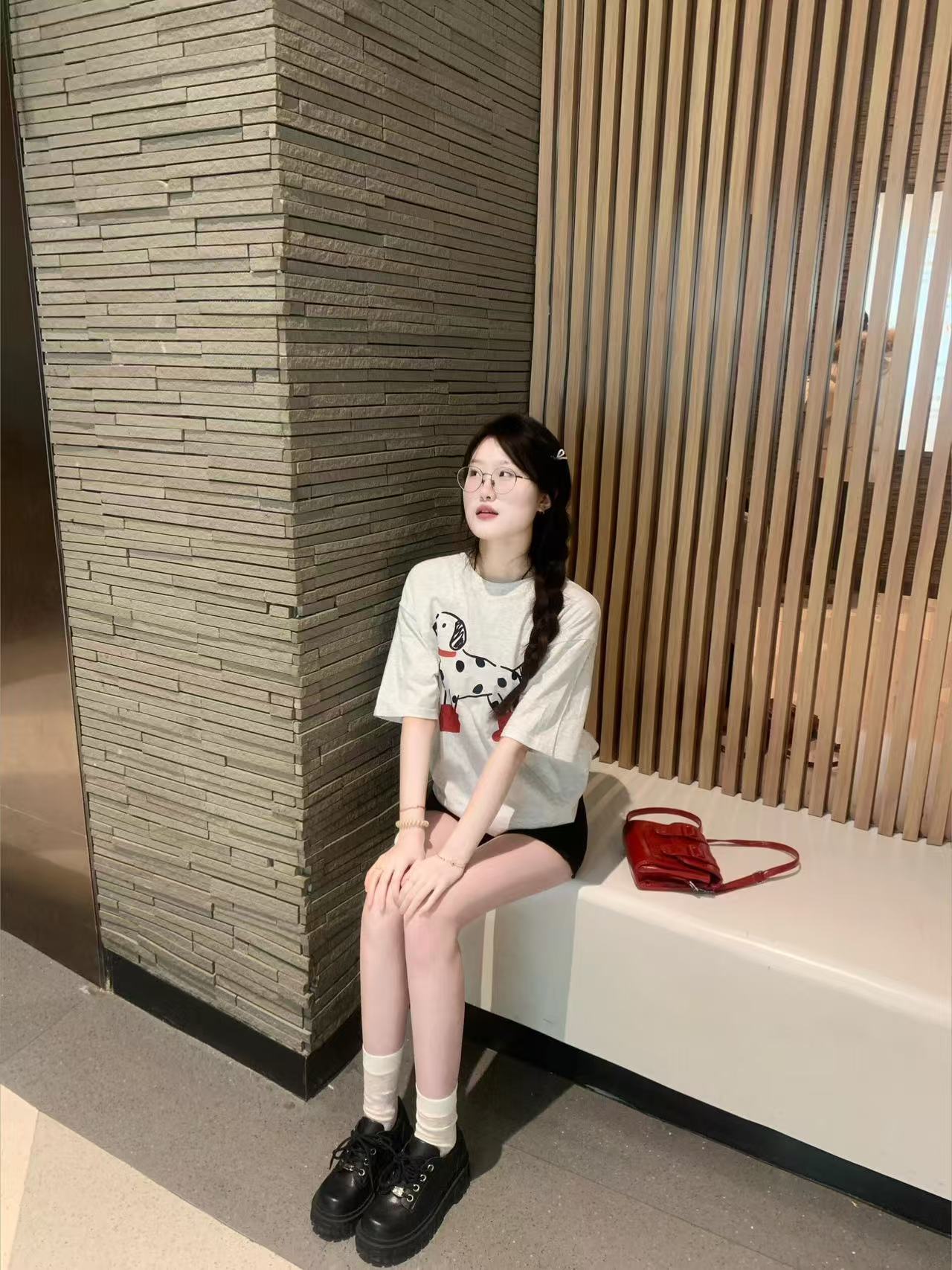 High-quality pure cotton 200g 100% cotton combed tight high-quality workmanship short-sleeved T-shirt for women