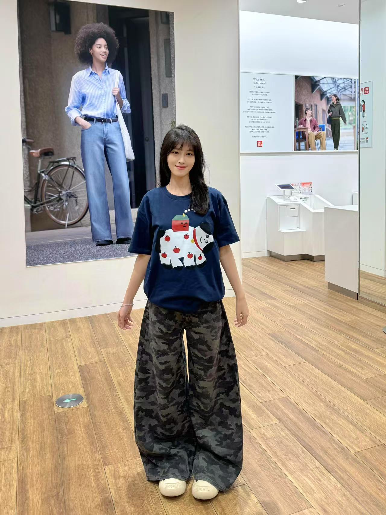 高品質純棉200克100%棉精梳緊密優質做工前印花短袖t恤女