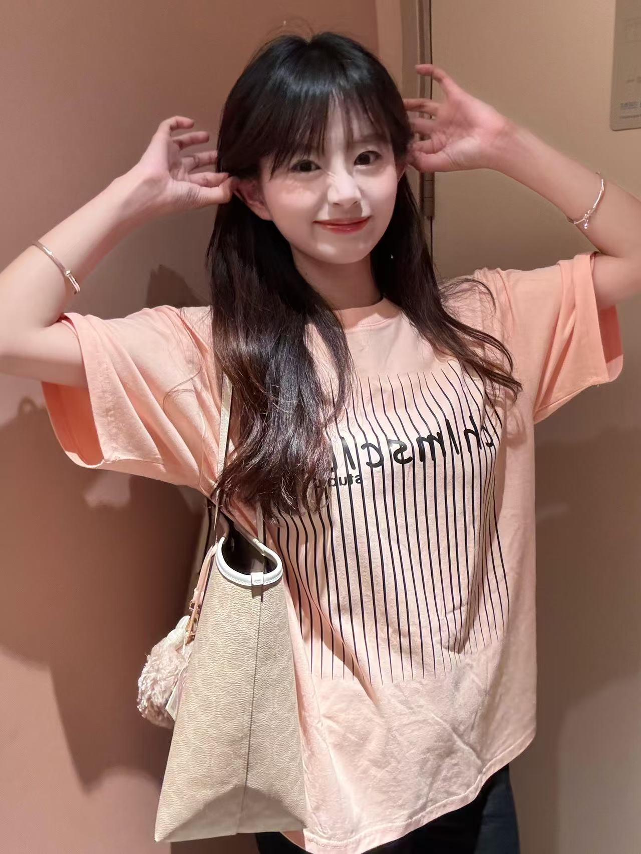 High-quality pure cotton 200g 100% cotton combed tight high-quality workmanship short-sleeved T-shirt for women