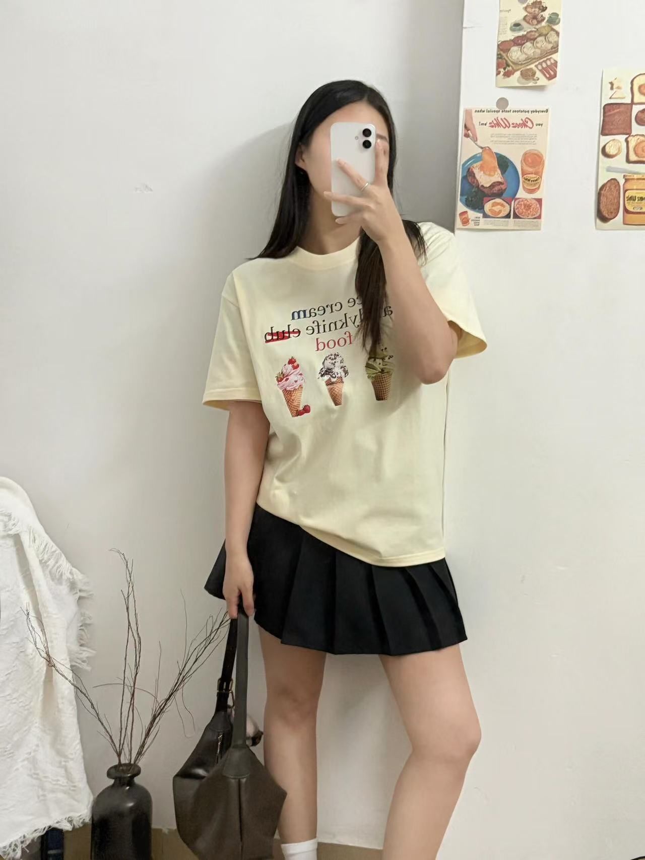 高品質純棉200克100%棉精梳緊密優質做工前印花短袖t恤女