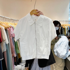 chic寬鬆工裝短款外套女春夏時尚百搭設計感小眾休閒氣質短款上衣