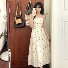 茶里茶氣別致吊帶連衣裙女裝夏季2025新款小眾獨特法式高級感裙子