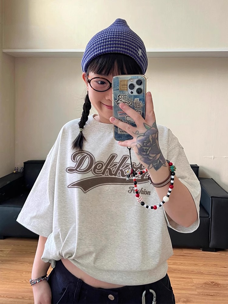 High-quality pure cotton 200g 100% cotton combed tight high-quality workmanship short-sleeved T-shirt for women