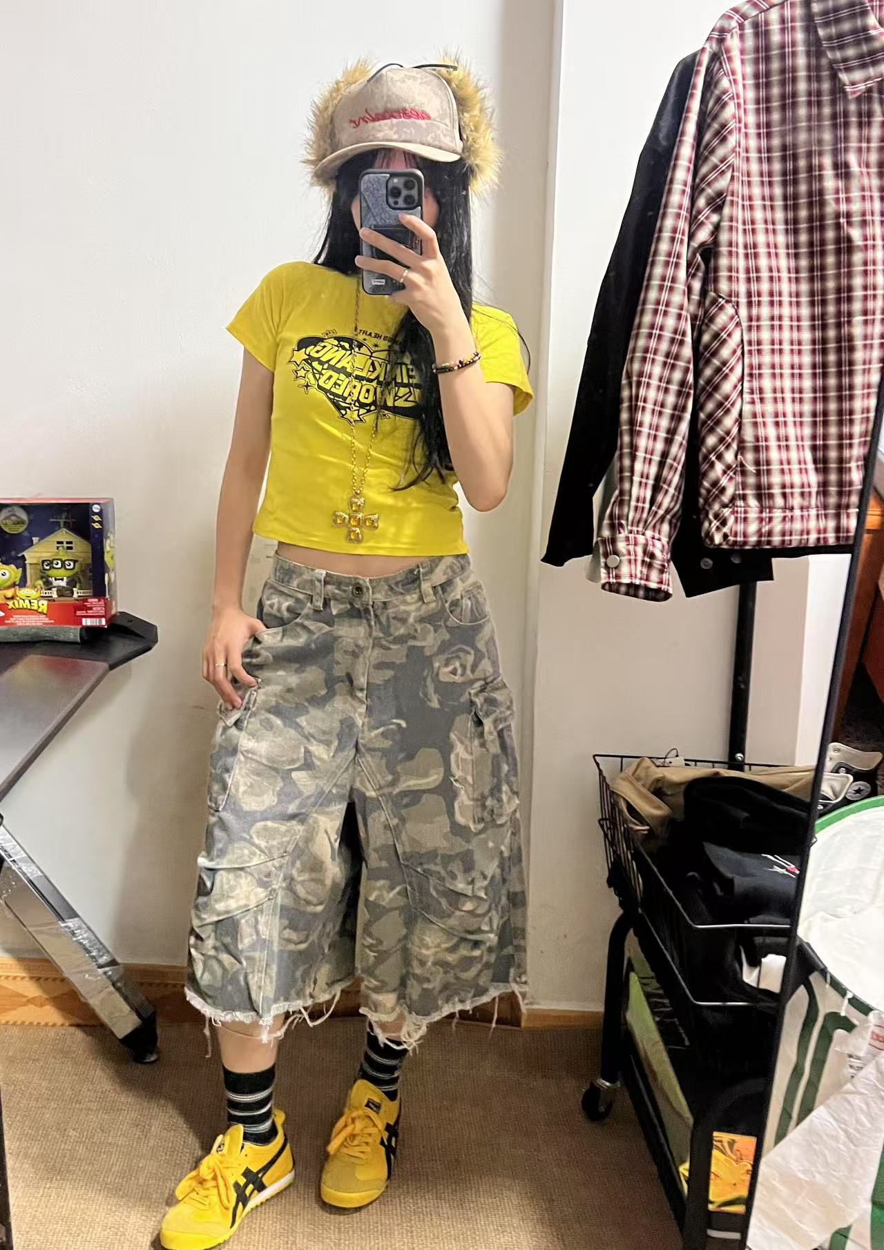 高質量純棉210克40支奧代爾92棉 8氨綸印花修身辣妹短款t恤女