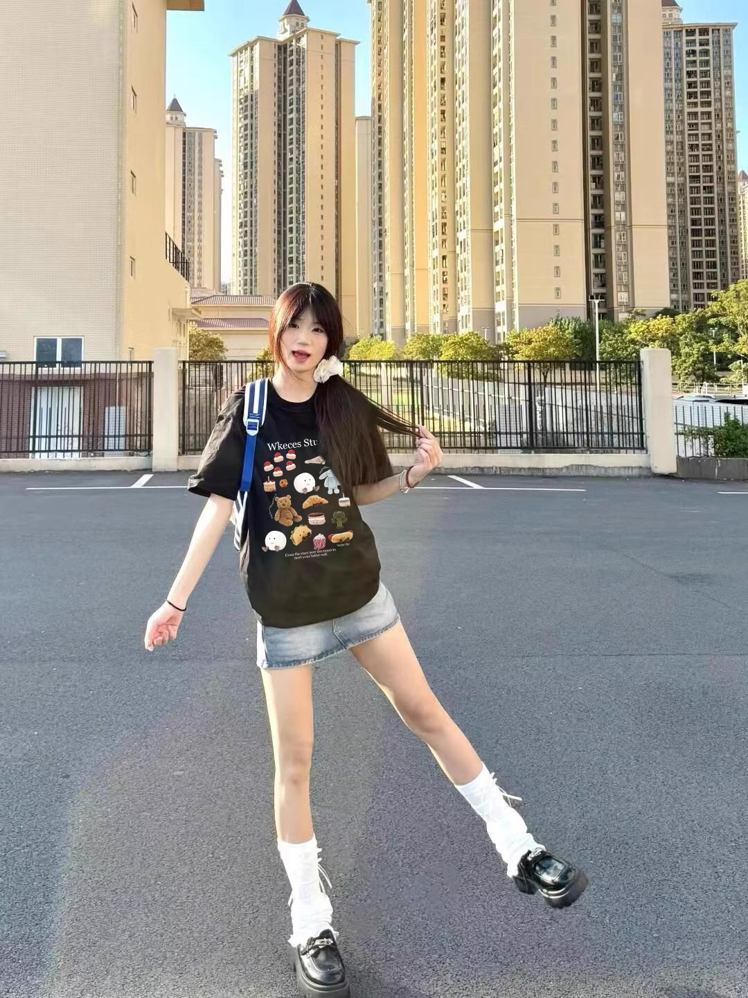 High-quality pure cotton 200g 100% cotton combed tight high-quality workmanship short-sleeved T-shirt for women