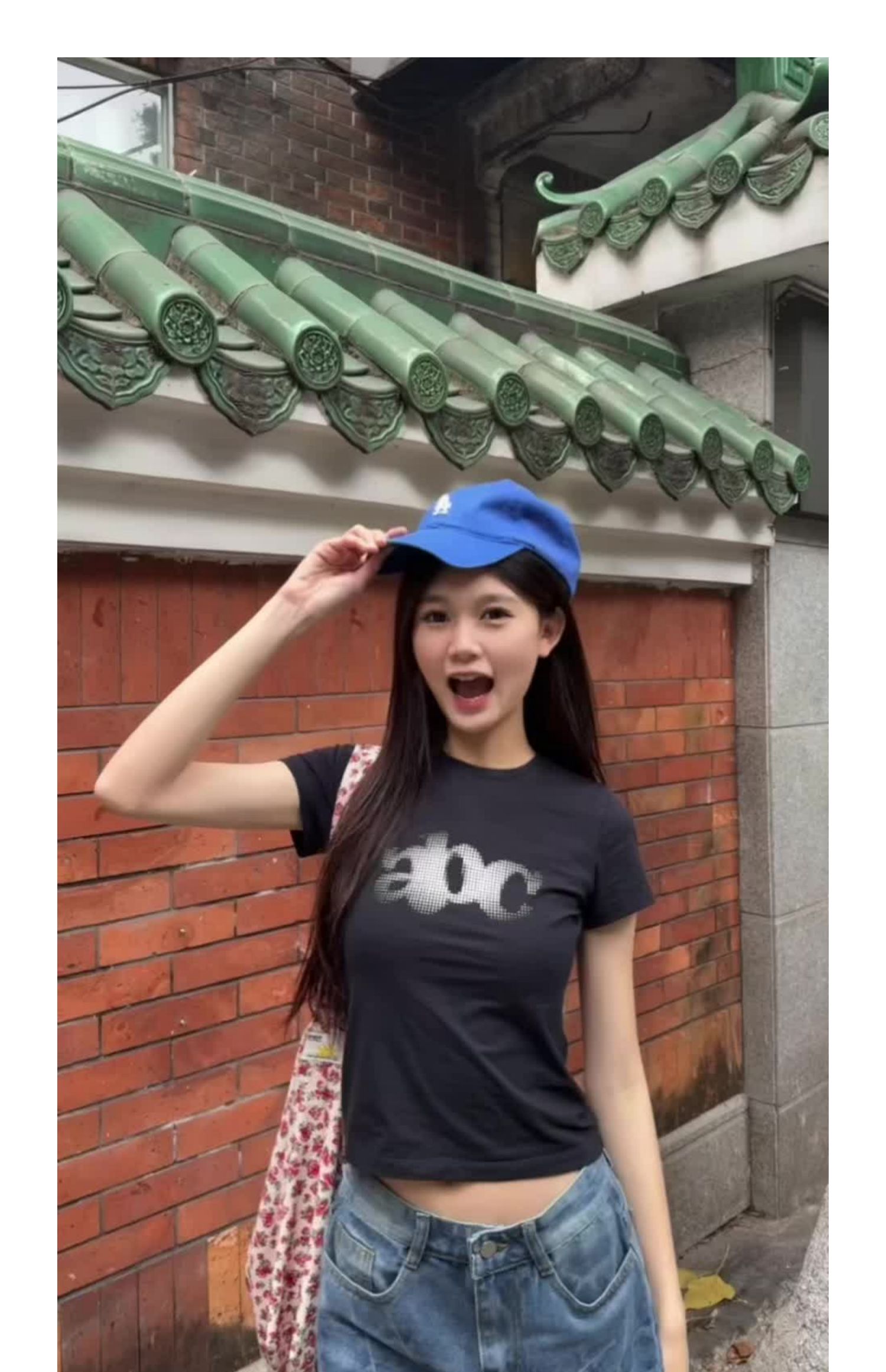 High-quality pure cotton 210g 40 pieces Odale 92 cotton 8 spandex printed hot girl slim short-sleeved T-shirt for women
