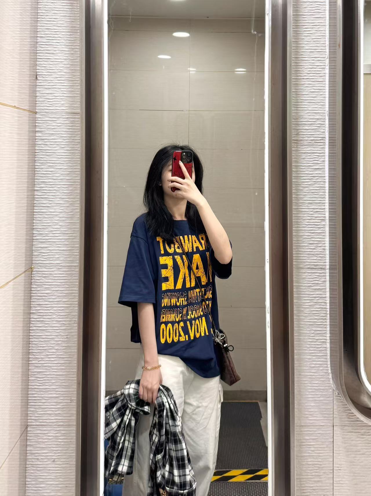High-quality pure cotton 200g 100% cotton combed tight high-quality workmanship short-sleeved T-shirt for women