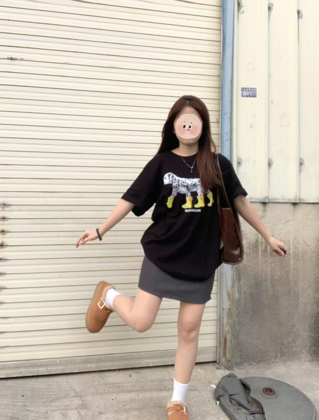高品質純棉200克100%棉精梳緊密優質做工前印花短袖t恤女