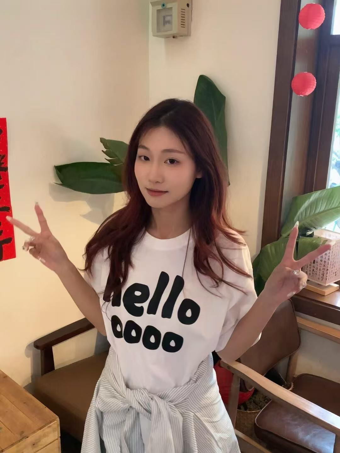 High-quality pure cotton 200g 100% cotton combed tight high-quality workmanship short-sleeved T-shirt for women