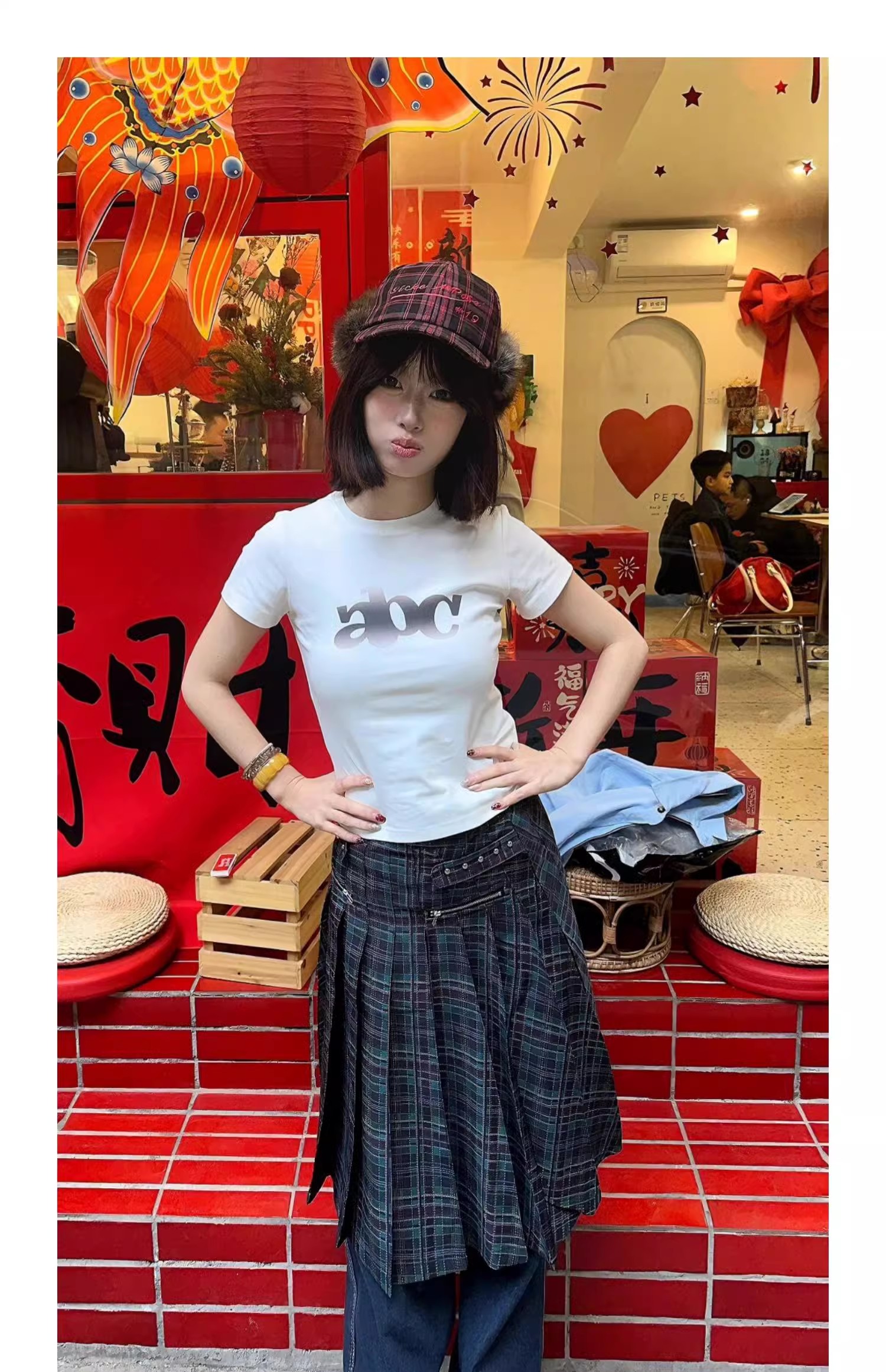 High-quality pure cotton 210g 40 pieces Odale 92 cotton 8 spandex printed hot girl slim short-sleeved T-shirt for women