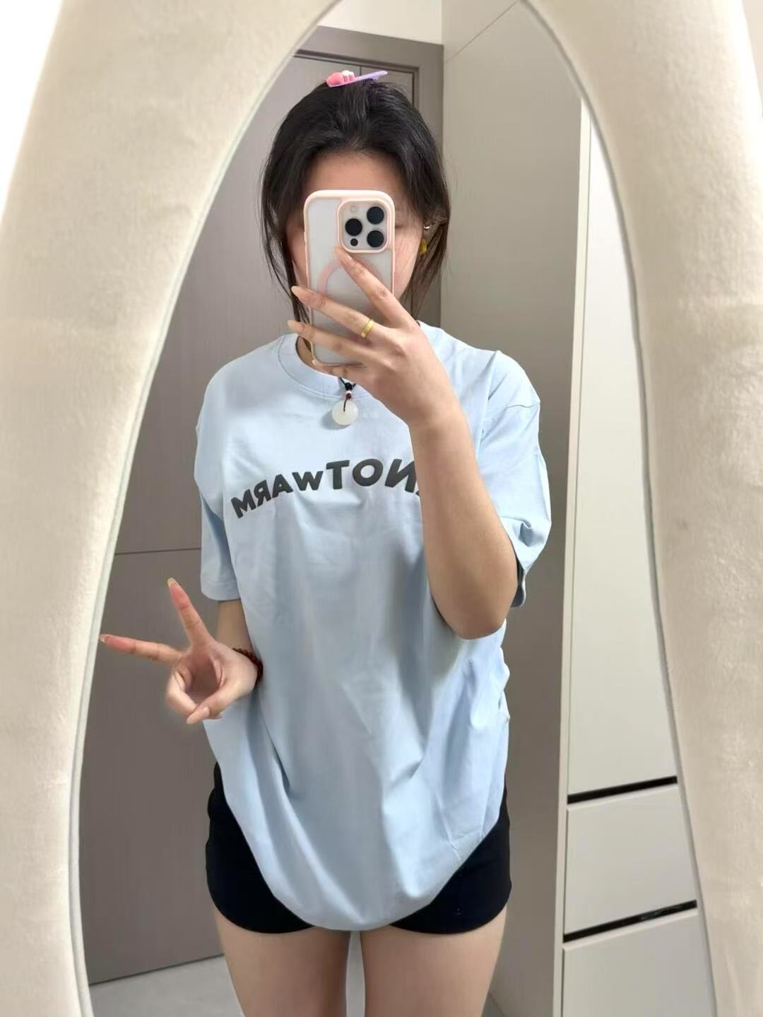High-quality pure cotton 200g 100% cotton combed tight high-quality workmanship short-sleeved T-shirt for women