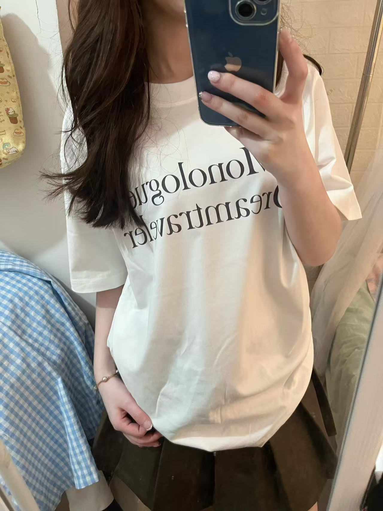 高品質純棉200克100%棉精梳緊密優質做工前印花短袖t恤女