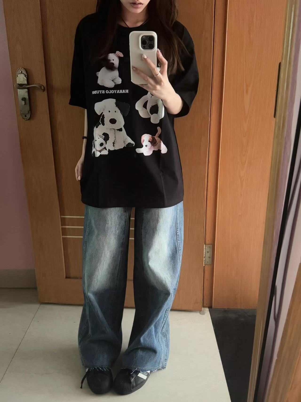 High-quality pure cotton 200g 100% cotton combed tight high-quality workmanship short-sleeved T-shirt for women
