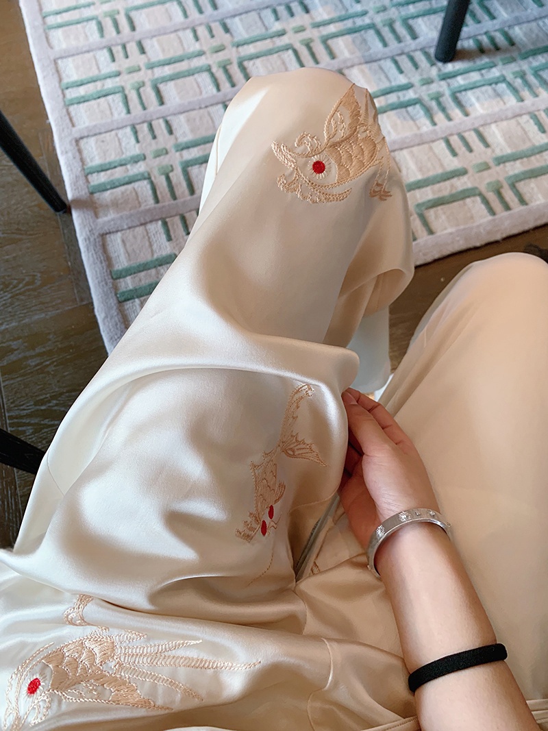 實拍，立體腰頭#新中式國風刺繡抽繩休閒褲女2025早春新款