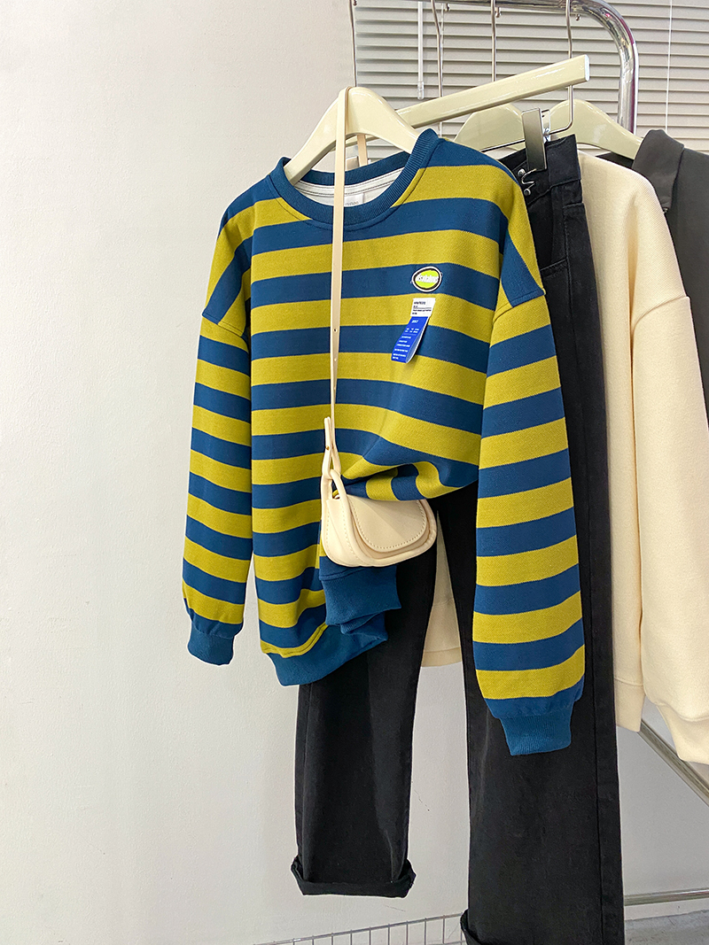 實拍衛衣女春秋2025早春新款刺繡立體裝飾寬鬆潮長袖t恤韓版上衣