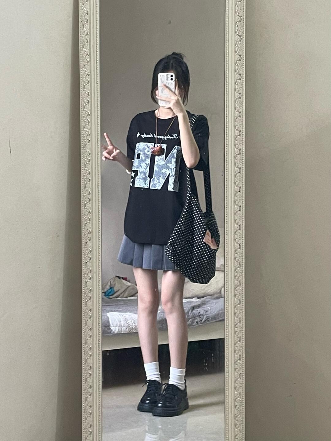 High-quality pure cotton 200g combed tight 100% cotton live broadcast same product front printed loose short-sleeved T-shirt for women