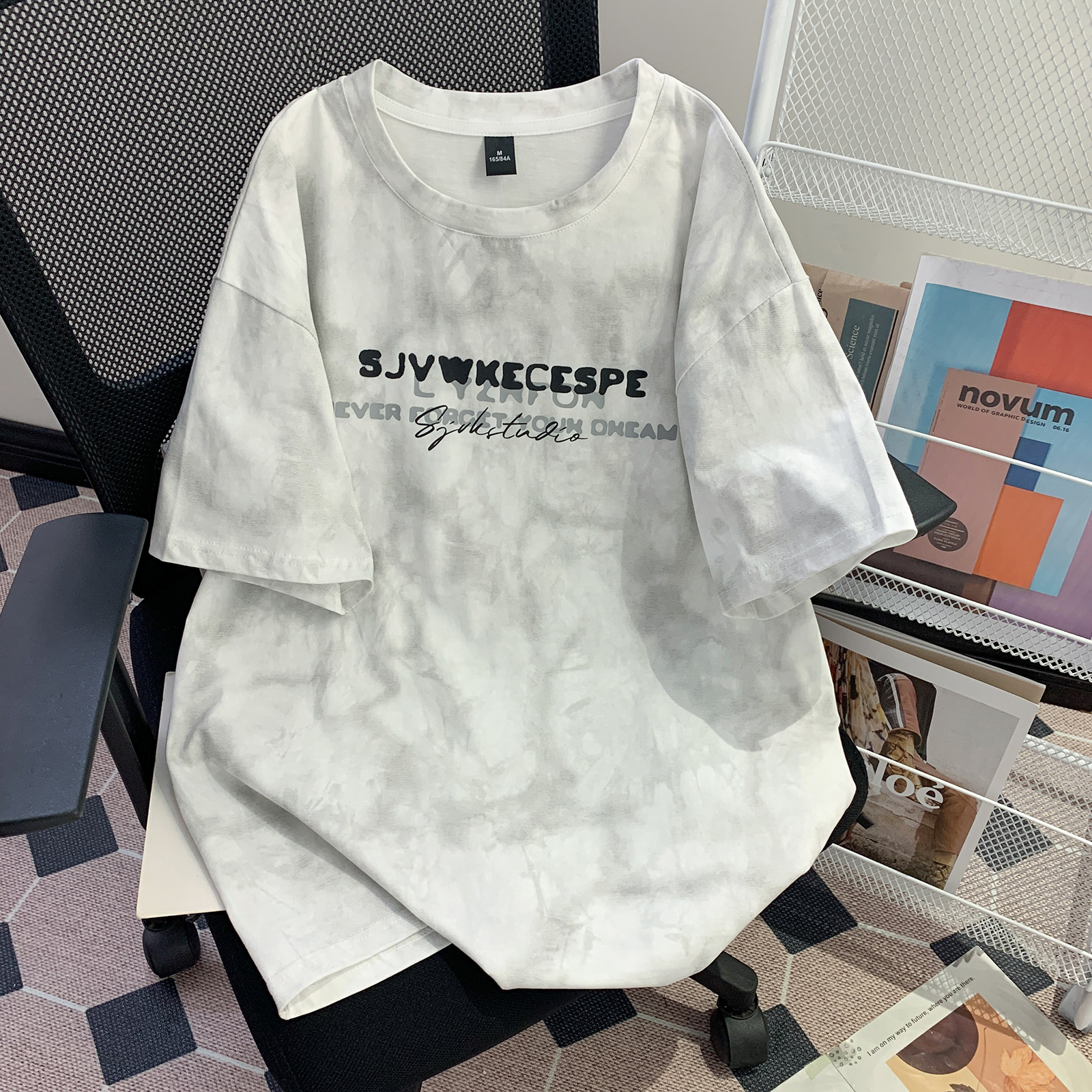 實拍原版質量220克純棉短袖t恤女夏新款2025減齡圓領上衣韓版女裝