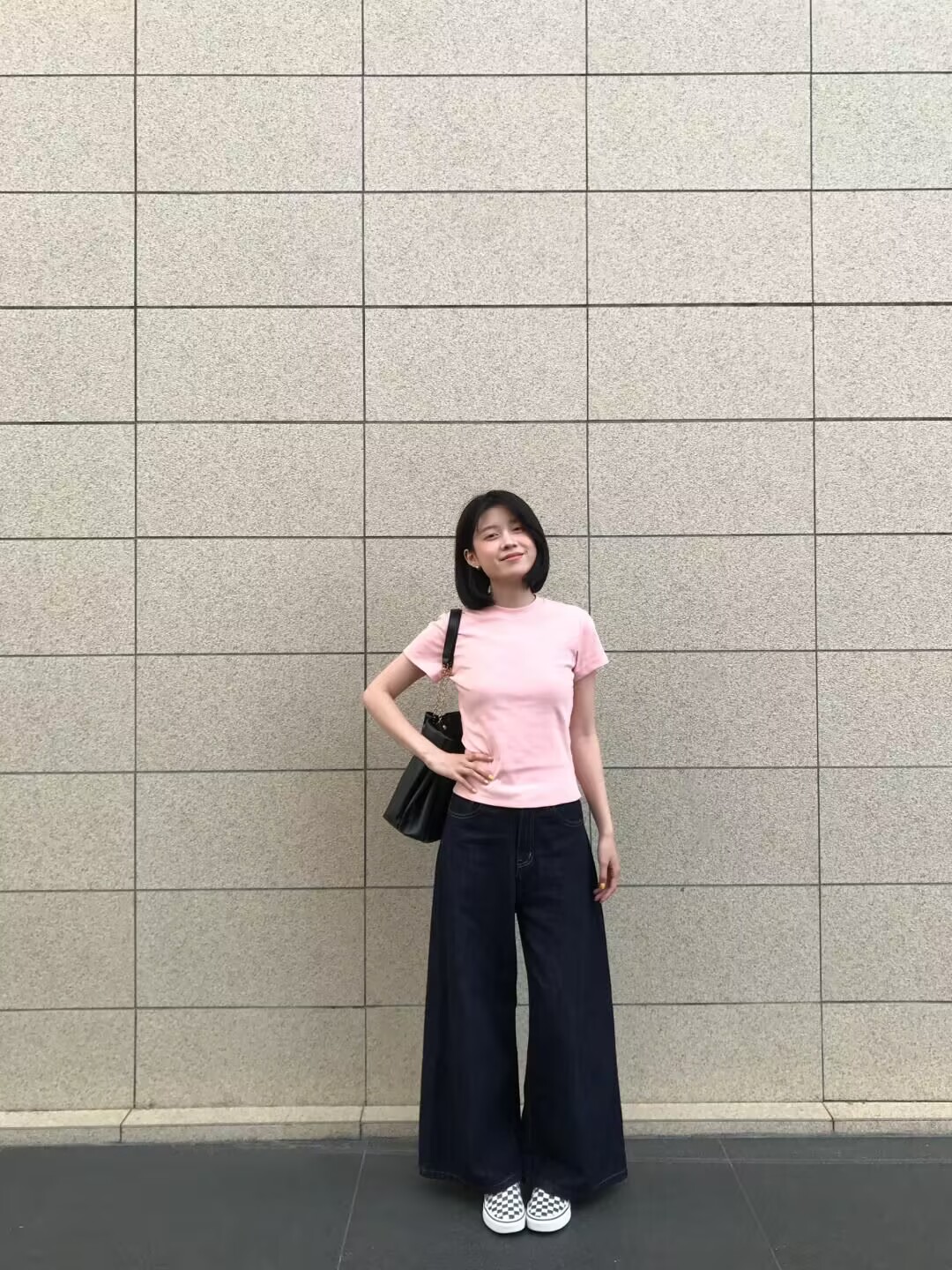 高品質純棉210克40支奧代爾帶彈力純色修身短袖t恤女