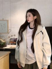 Men's and Women's Couple's Sweatshirt, Thin Version, 2025 Early Spring New Trend Zipper Open Jacket Hoodie, Korean Style Top