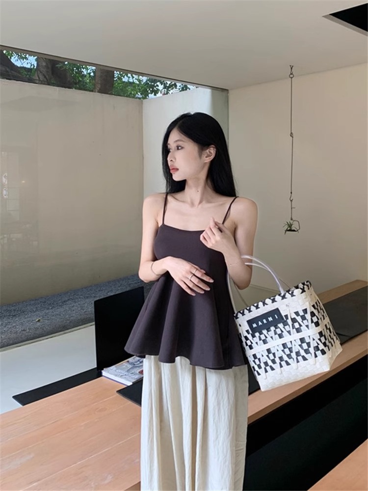 法式溫柔風氣質抹胸小吊帶背心女2025夏季新款設計感修身外穿上衣