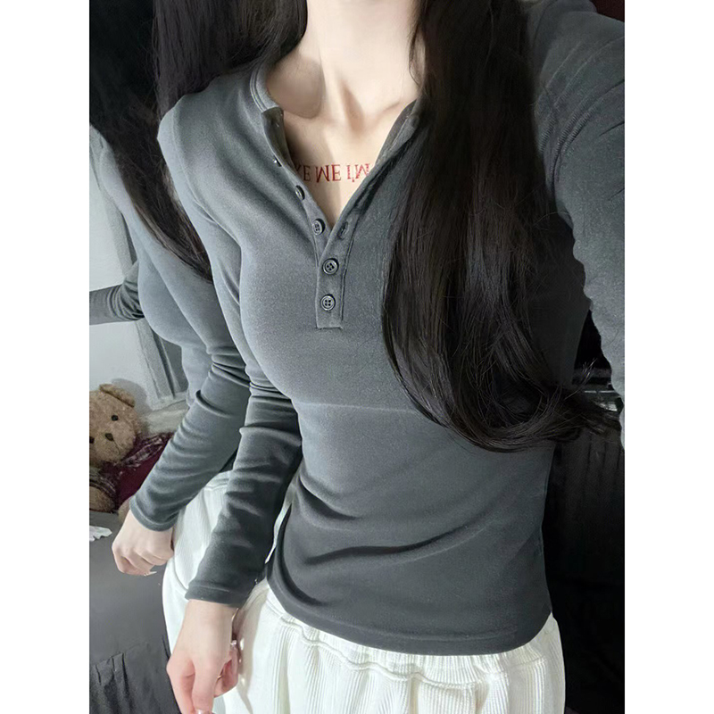打底衫女內搭疊穿長袖t恤純欲風秋冬上衣女