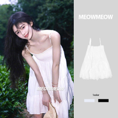 Pure Desire White First Love Tank Dress 2025 Summer New Arrival Short Figure Whitening and Chic Beach Dress