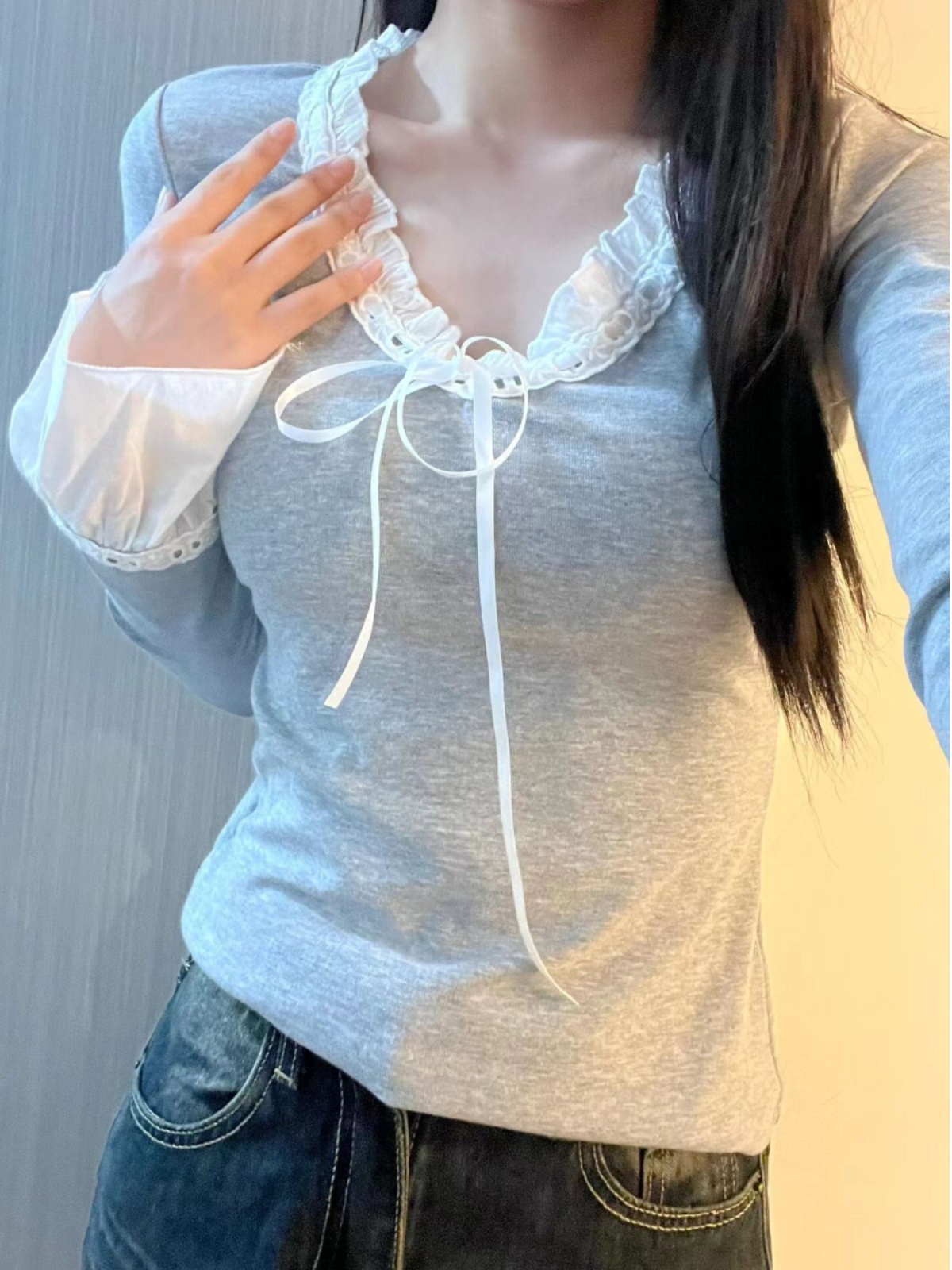 設計感小眾修身顯瘦內搭打底衫上衣