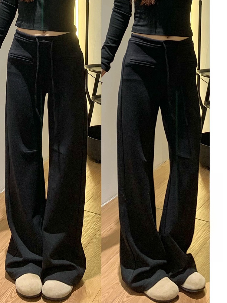 休閒褲女2025早春新款加厚保暖長褲國潮牌高腰潮