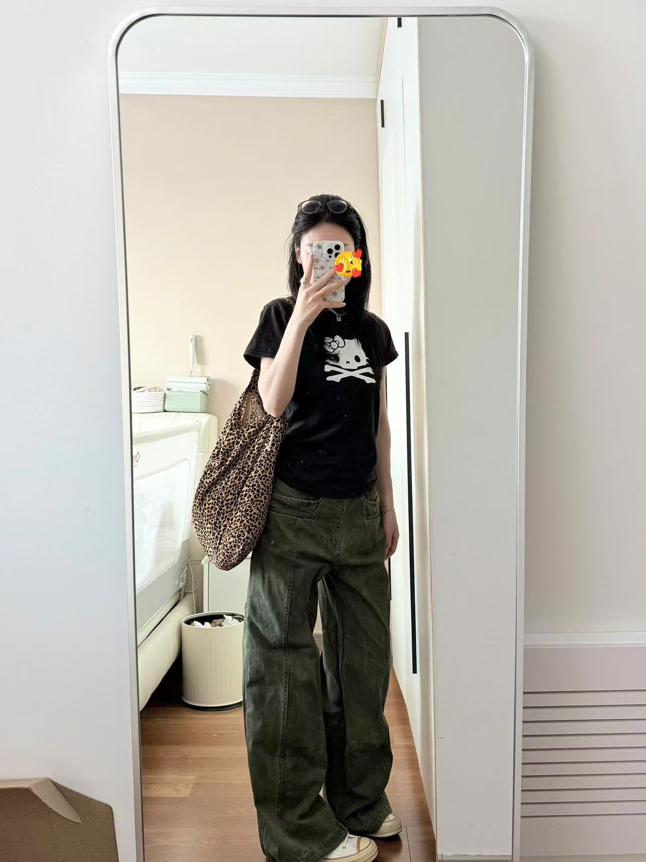 High-quality pure cotton 210g 40 pieces Odale 92 cotton 8 spandex printed hot girl slim short-sleeved T-shirt for women
