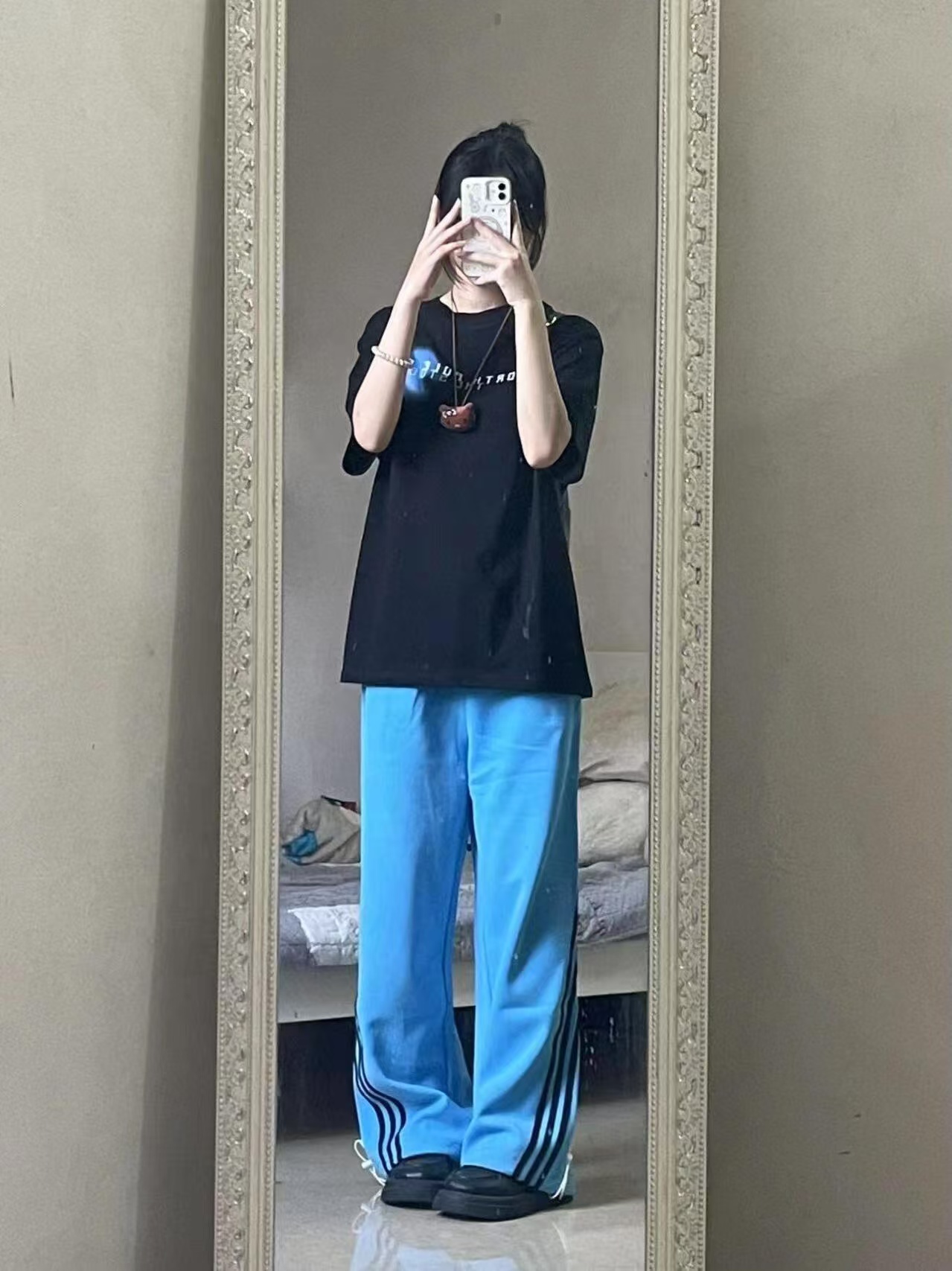 高品質純棉200克100%棉精梳緊密優質做工前印花短袖t恤女