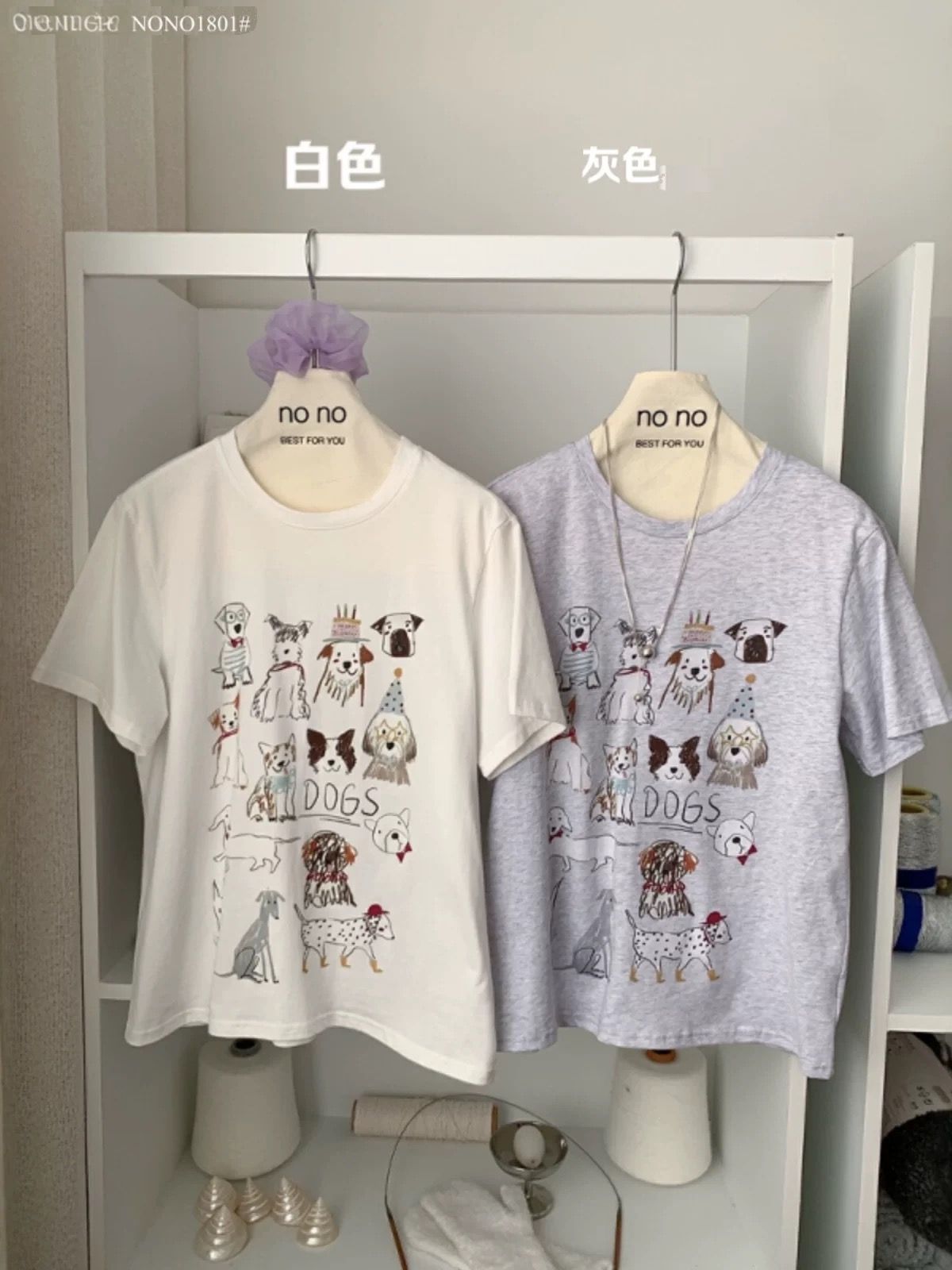 200g combed and tight-fitting sprinkler, pure cotton backpack, spring and summer loose shoulder printed short-sleeved T-shirt