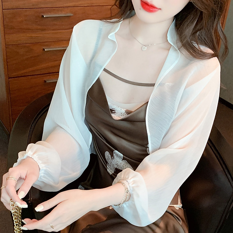 已出貨小披肩外套女2025春夏新款小坎肩百搭防曬衣超薄短款外搭