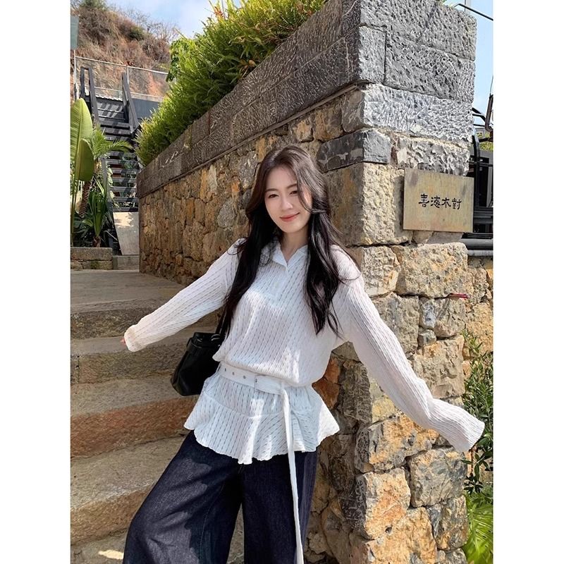 原版面料甜酷辣妹長袖連帽T恤女春別致小眾寬鬆鏤空中長款上衣