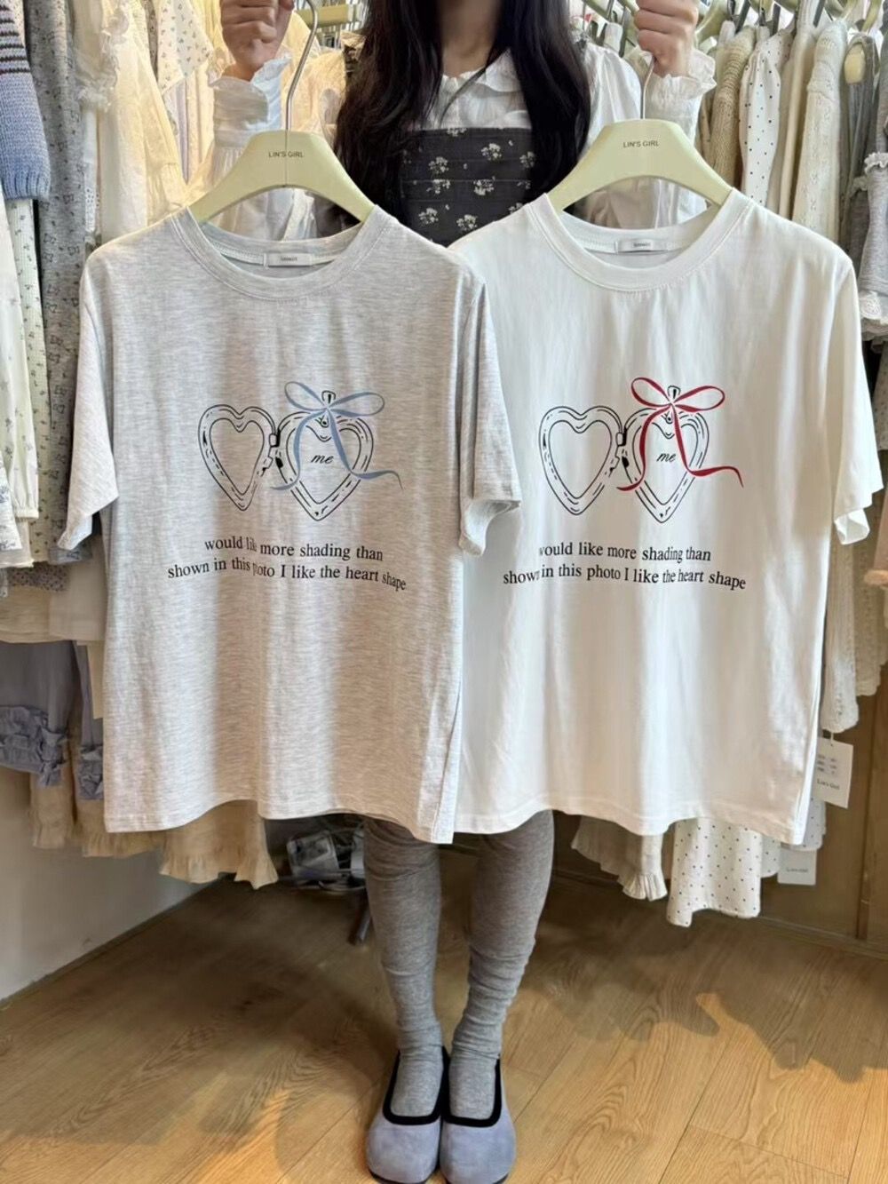 200g combed and tight-fitting sprinkler, pure cotton backpack, spring and summer loose shoulder printed short-sleeved T-shirt