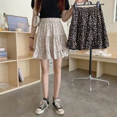 Hong Kong-style age-reducing floral skirt spring and summer 2025 new A-line skirt tight high waist slim and fluffy short skirt
