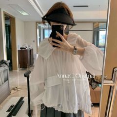 Qian Meixi ultra-thin workwear summer waterproof and UV outdoor casual sun protection top hooded jacket for women new