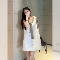 Summer sleeveless vest vest dress for women pure and simple pure color loose slim short skirt fashionable new women's clothing